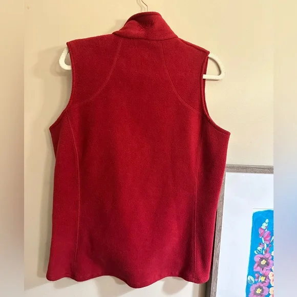 Woolrich Scarlet Fleece Vest size Large Petite - Picture 3 of 8